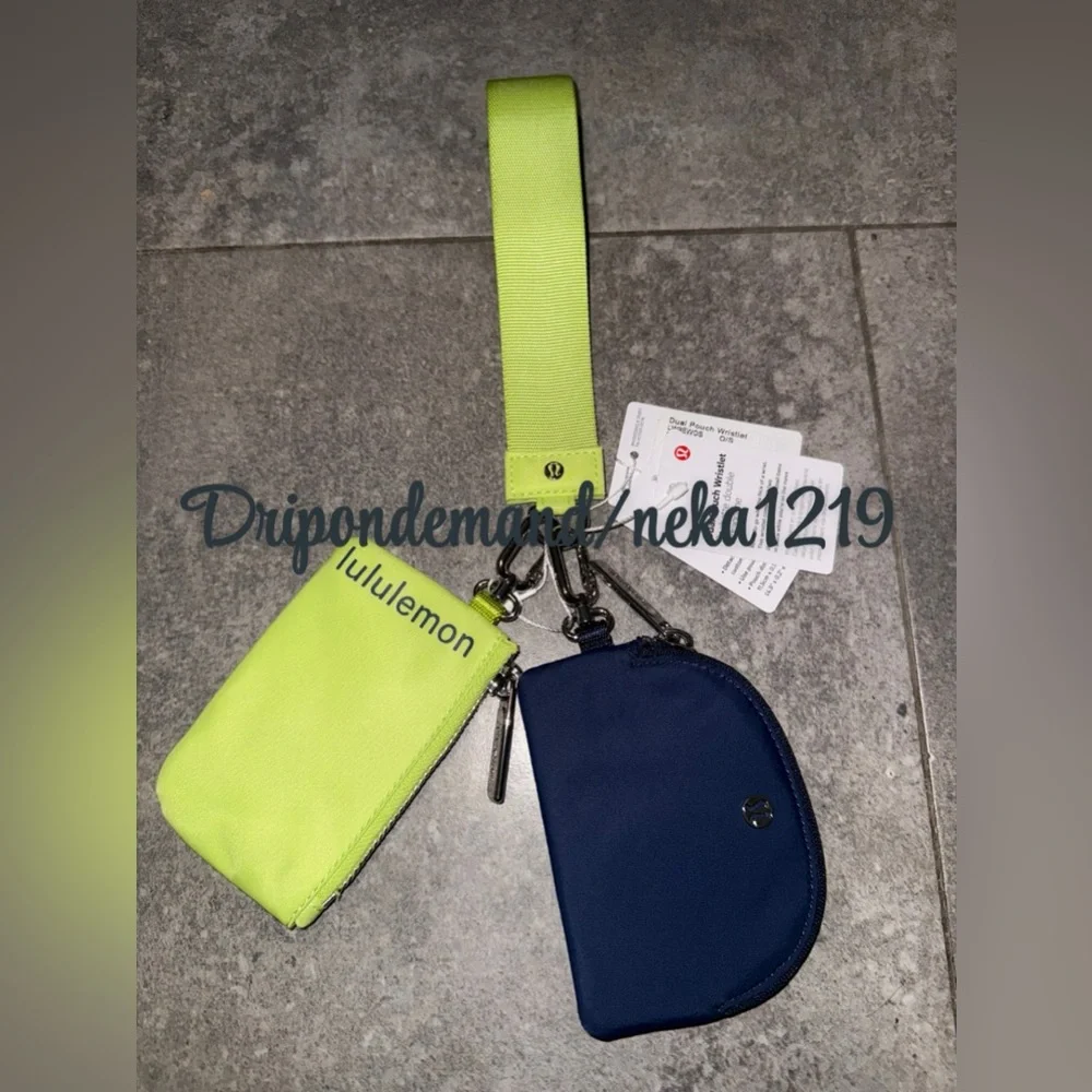 Lululemon Dual Pouch Wristlet- Sour Grape/Club Blue